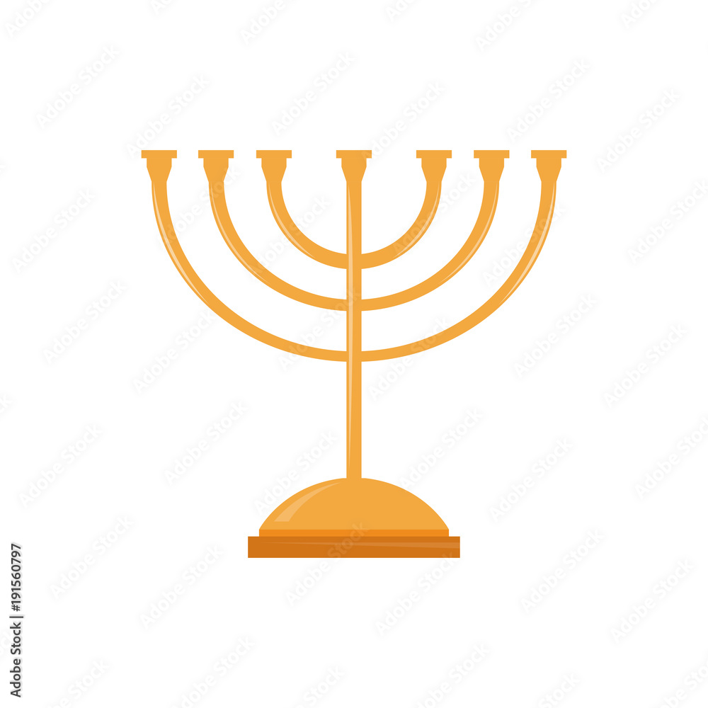 Isolated golden candlestick Isolated golden candlestick