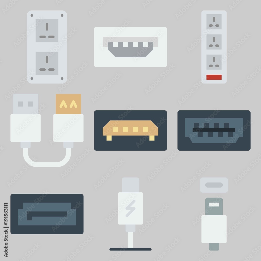 icons set about Connectors Cables . [keywordRandom:3]