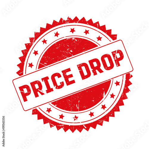 Price Drop red grunge stamp isolated