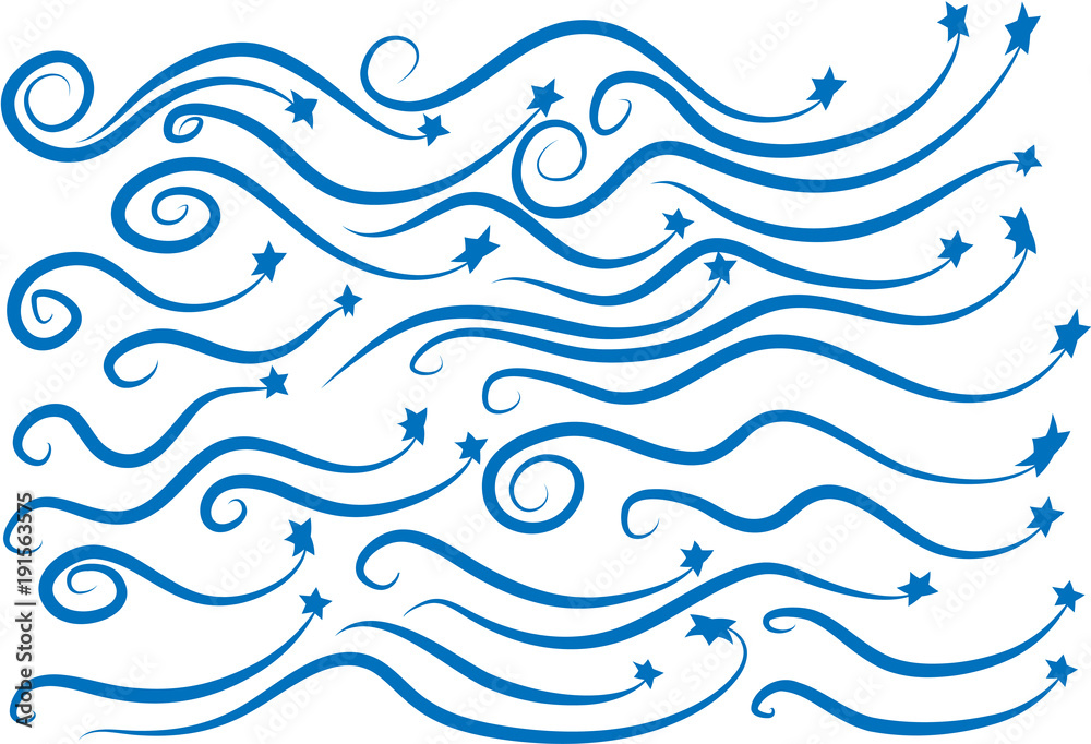 Calligraphic decorative elements with lines Calligraphic decorative elements with lines