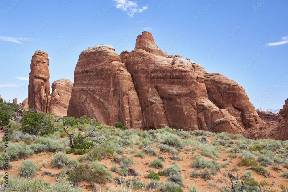 Red rock scenery, Devil's Garden trail, Arches National Park, Utah Red rock scenery, Devil's Garden trail, Arches National Park, Utah