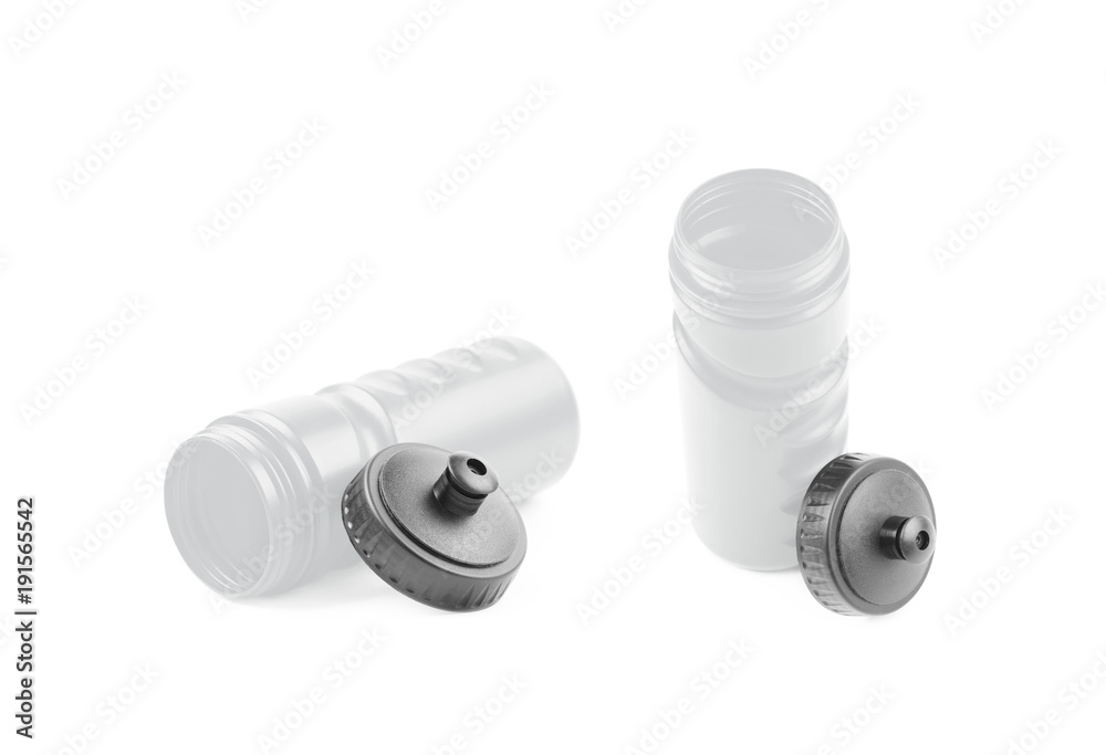 Plastic sport water bottle isolated Plastic sport water bottle isolated