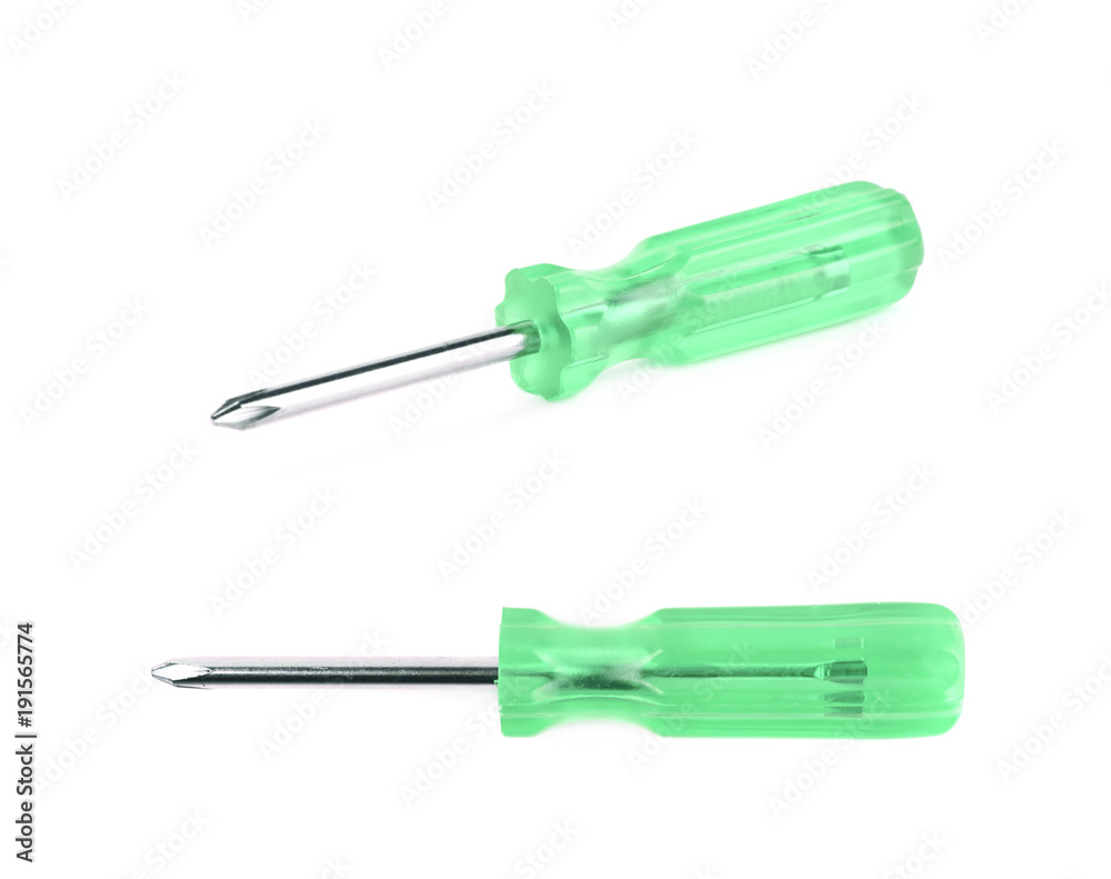Tiny crosshead screwdriver isolated Tiny crosshead screwdriver isolated