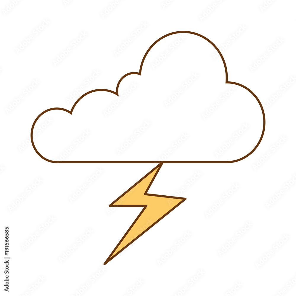 weather cloud rainy with ray vector illustration design weather cloud rainy with ray vector illustration design
