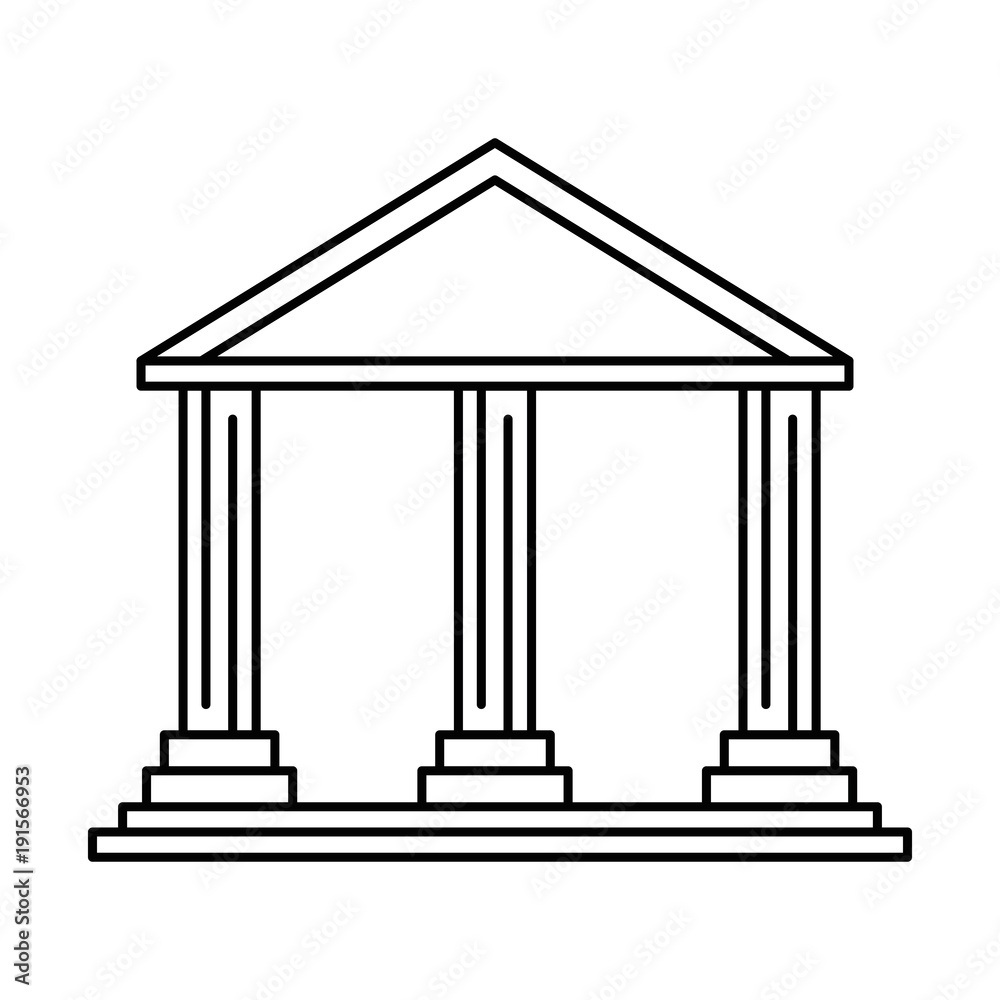 Fototapeta premium bank building isolated icon vector illustration design