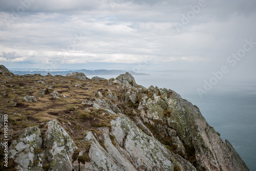 Bray head steep coast, rainy, foggy