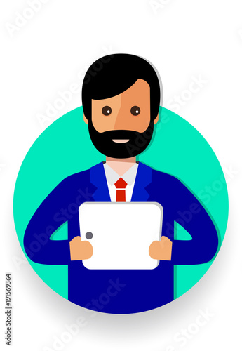 business man cartoon icon vector illustration avatar