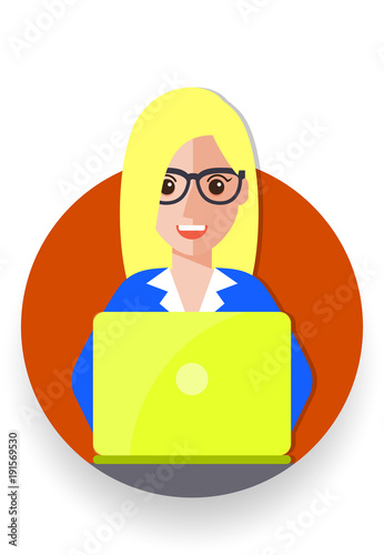 business woman cartoon icon vector illustration avatar