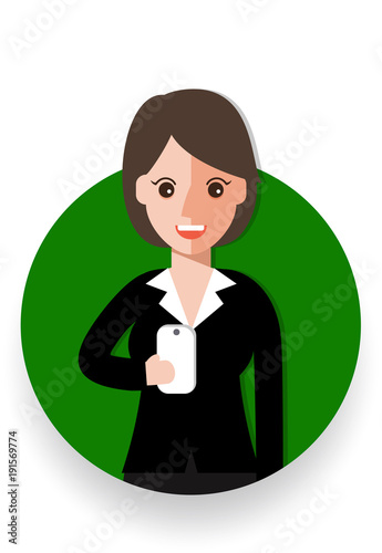 business woman cartoon icon vector illustration avatar