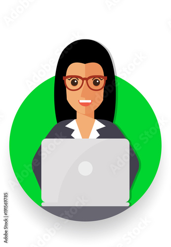 business woman cartoon icon vector illustration avatar