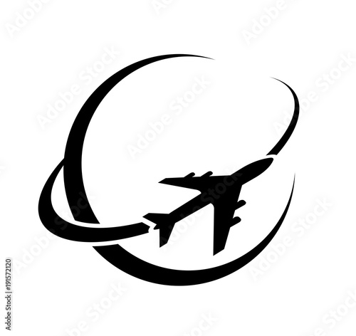 Logo avion aviation voyage