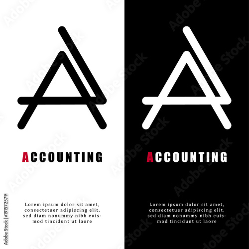 Round cap letter A logo design