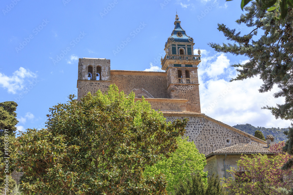 Europe, Spain, Balearic Islands, Mallorca, Valldemossa. The Royal Carthusian Monastery, Real Cartuja.