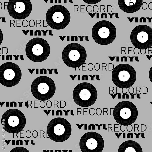 vinyl record seamless pattern