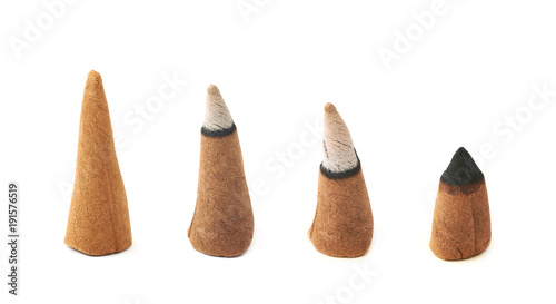 Aroma incense cone isolated
