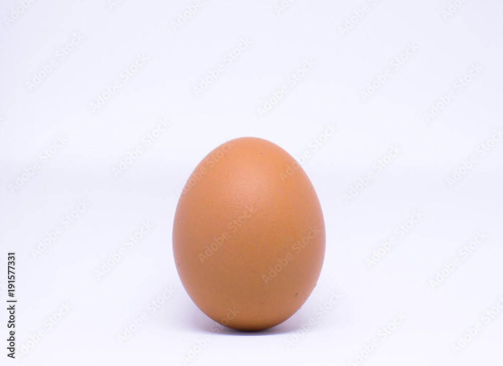 An egg isolated on white background