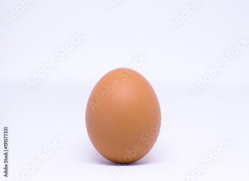 An egg isolated on white background