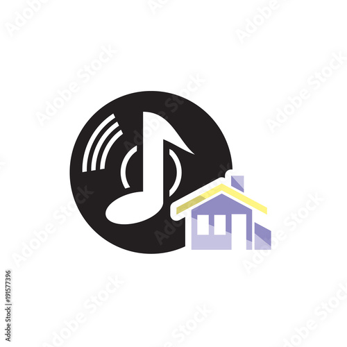 House Music Logo Icon Design