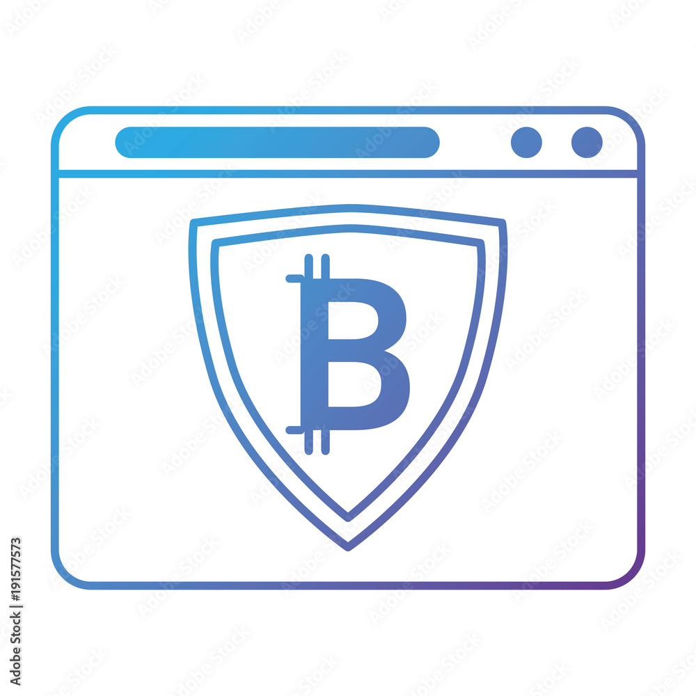 template with shield and bitcoin vector illustration design template with shield and bitcoin vector illustration design