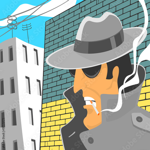 Spy In Hat With Cigarette