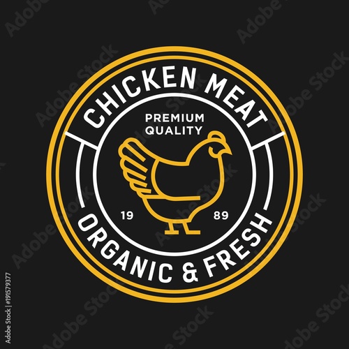 chicken - vector logo/icon illustration mascot