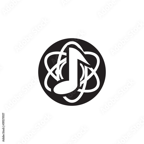 Atom Music Logo Icon Design