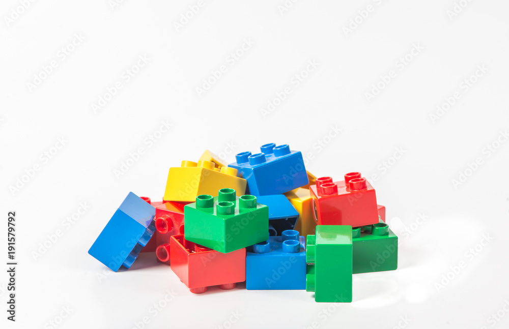 Building blocks isolated on white background
