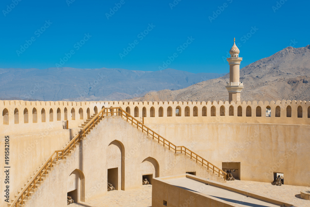 Inside Nizwa Fort in Oman 