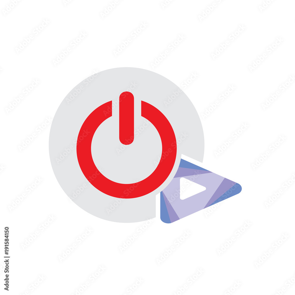 Video Power Logo Icon Design Video Power Logo Icon Design