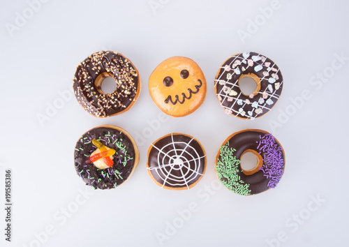 donut. halloween donut on the background