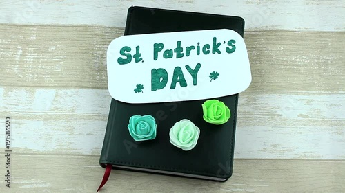 Wallpaper Mural Green notebook and St. Patrick's Day Torontodigital.ca