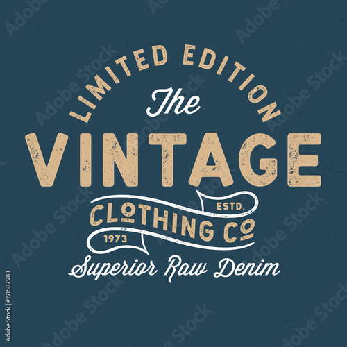 Vintage Clothing Co. & Superior Raw Denim - Tee Design For Print