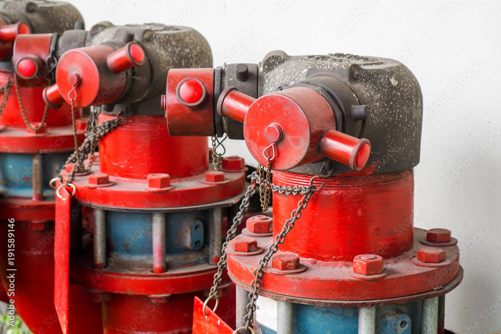 Industrial Fire Hydrant, Outdoor Big Fire Water Pipe. Industrial Fire Hydrant, Outdoor Big Fire Water Pipe.