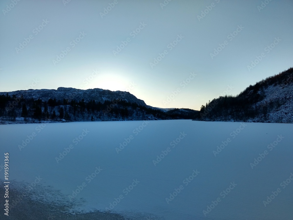 Frozen nature winter in Northern Norway