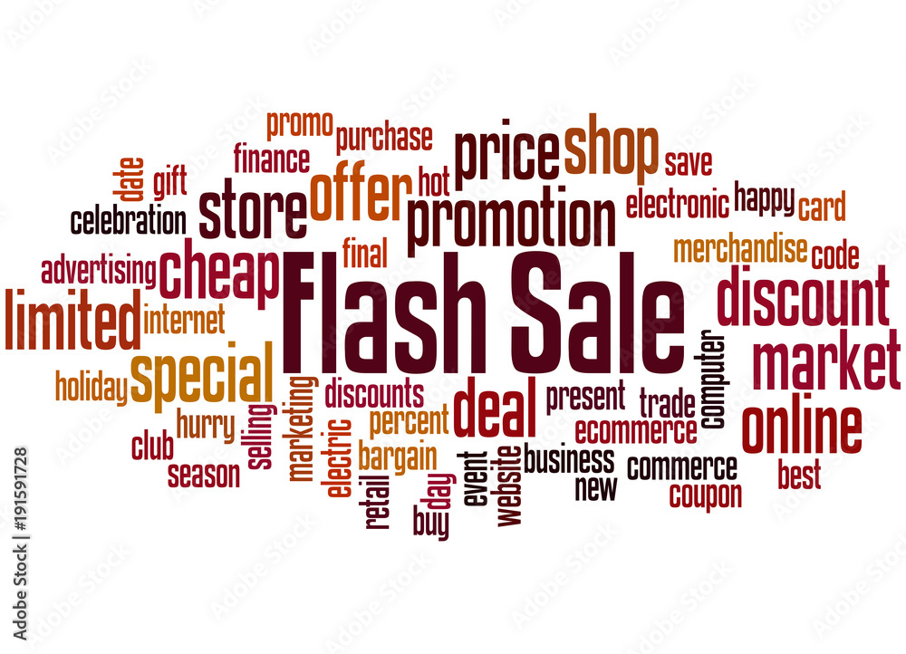 Flash sale word cloud concept 3 Flash sale word cloud concept 3