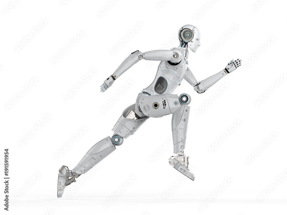 robot jumping or running robot jumping or running
