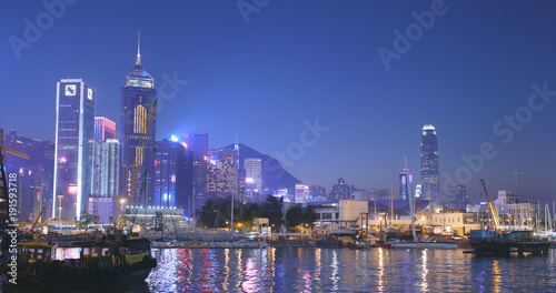 Hong Kong city at night