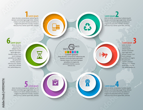 Abstract 3D Paper Infographics