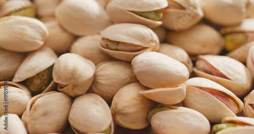 Stack of Roasted pistachios