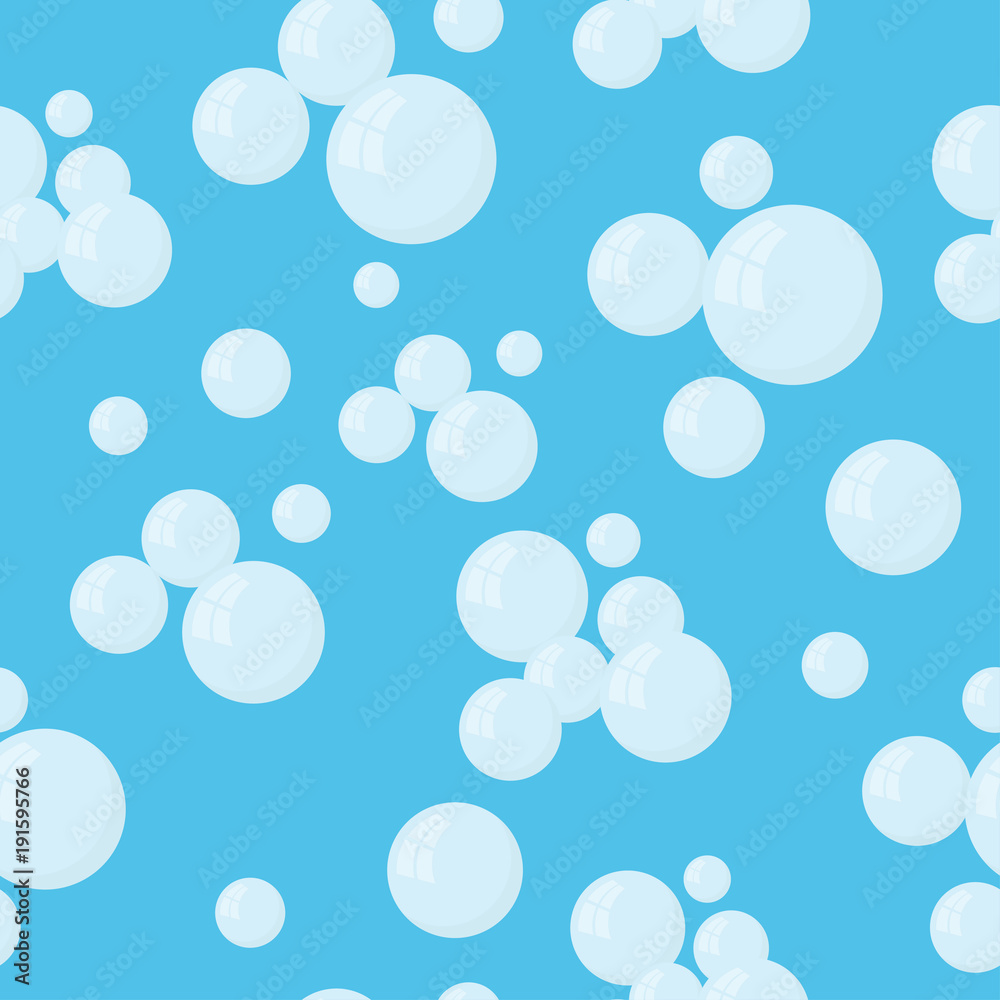 Soap bubbles. Bubble blower, on blue background