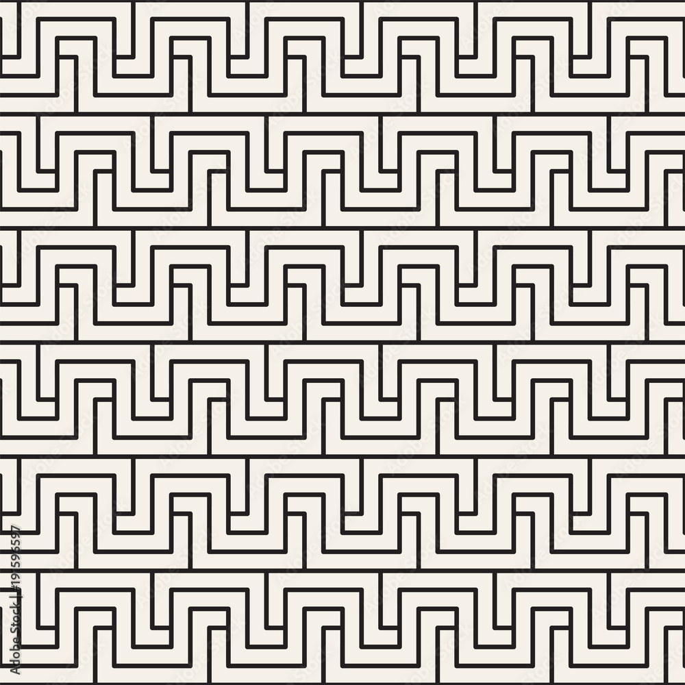 Vector seamless lattice pattern. Modern stylish texture with monochrome trellis. Repeating geometric grid. Simple design background...