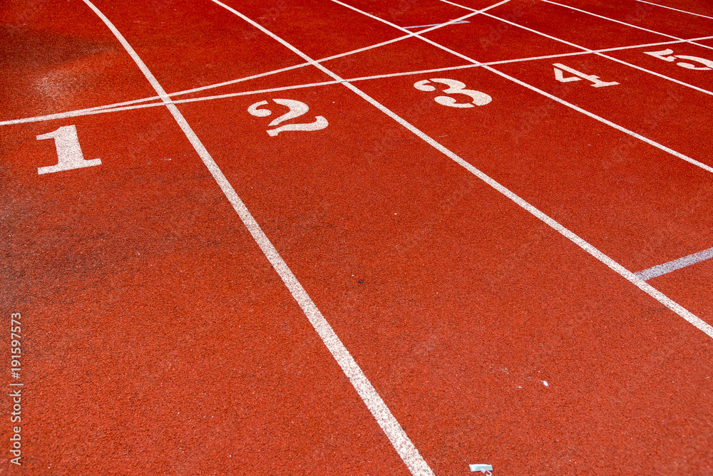 Fototapeta premium red running track for background.