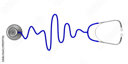 stethoscope on white backgr...