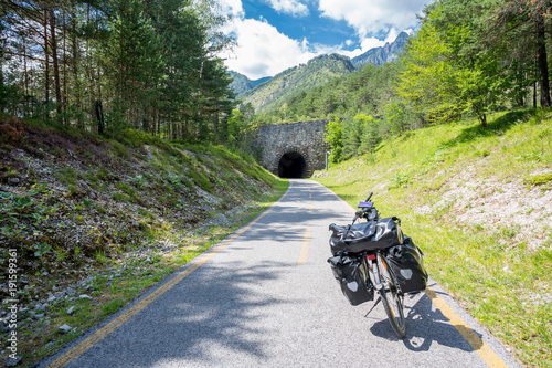 Alpe Adria cycle path  Italy.