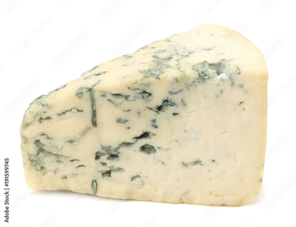 blue cheese isolated on white background