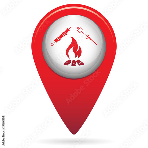 Brazier, zephyr and kebab icon