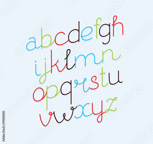 Vector handwritten font collection.