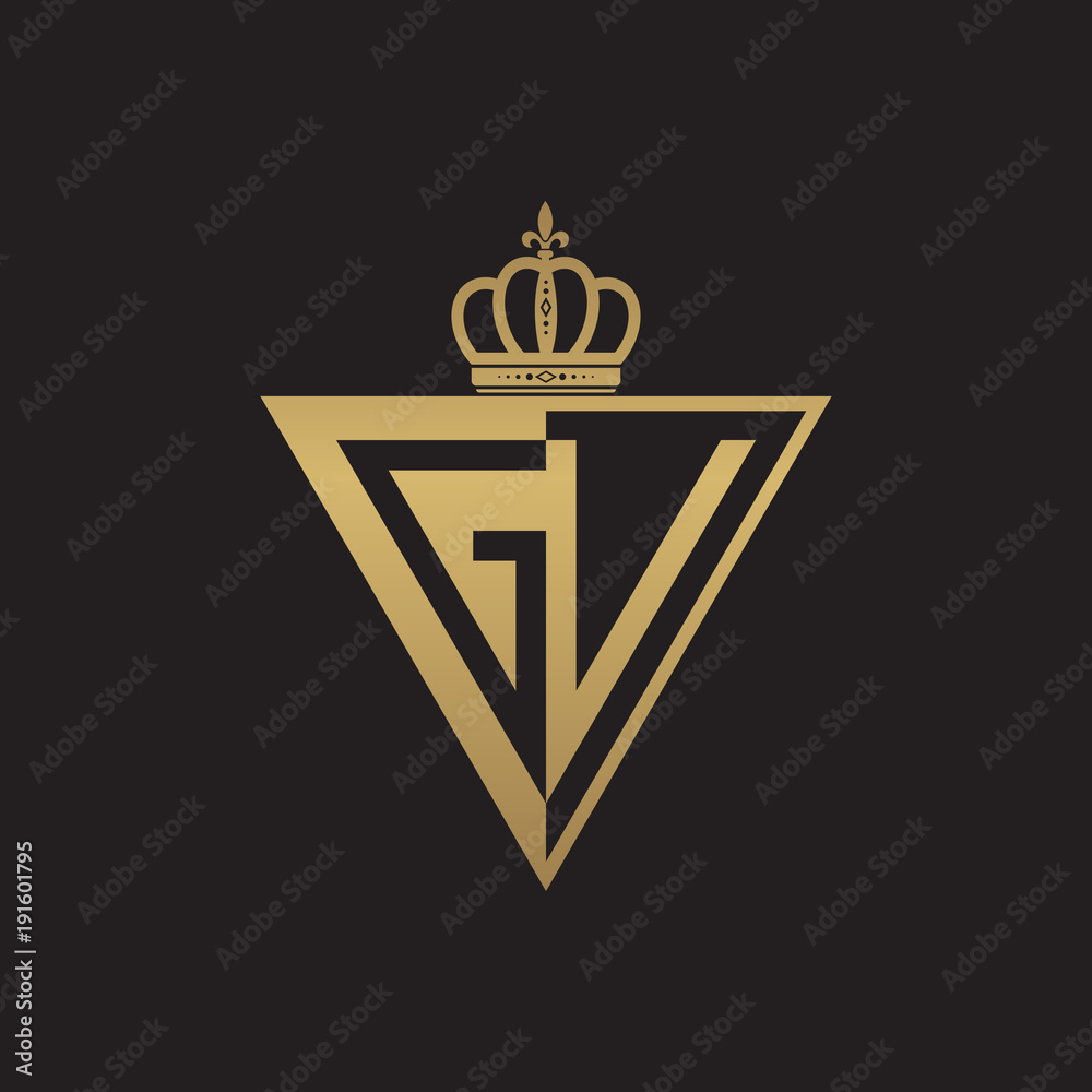 initial two letter half logo triangle gold initial two letter half logo triangle gold