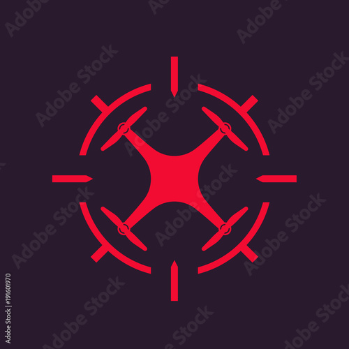 Drone, quadrocopter icon