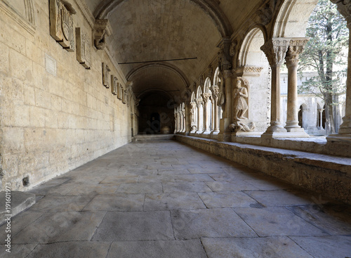 Romanesque Cloisters Church of Saint Trophime Cathedral in Arles. Provence,  France